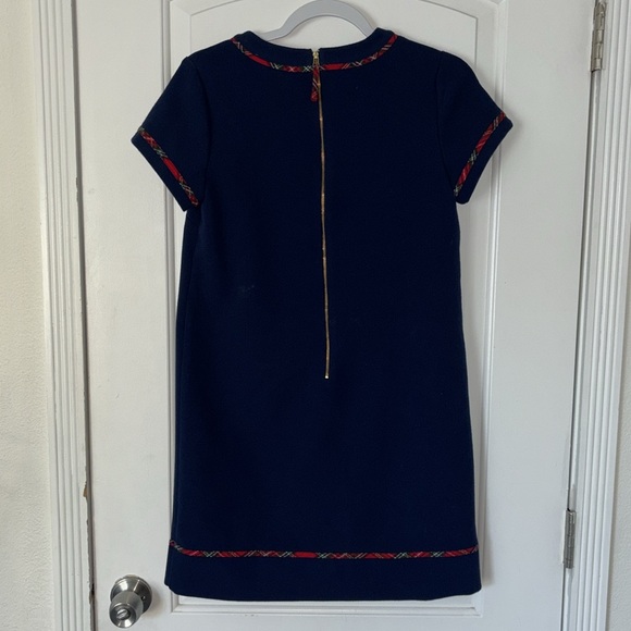 Vineyard Vines Tartan Trim Ponte dress 2 pink tub - Picture 5 of 10